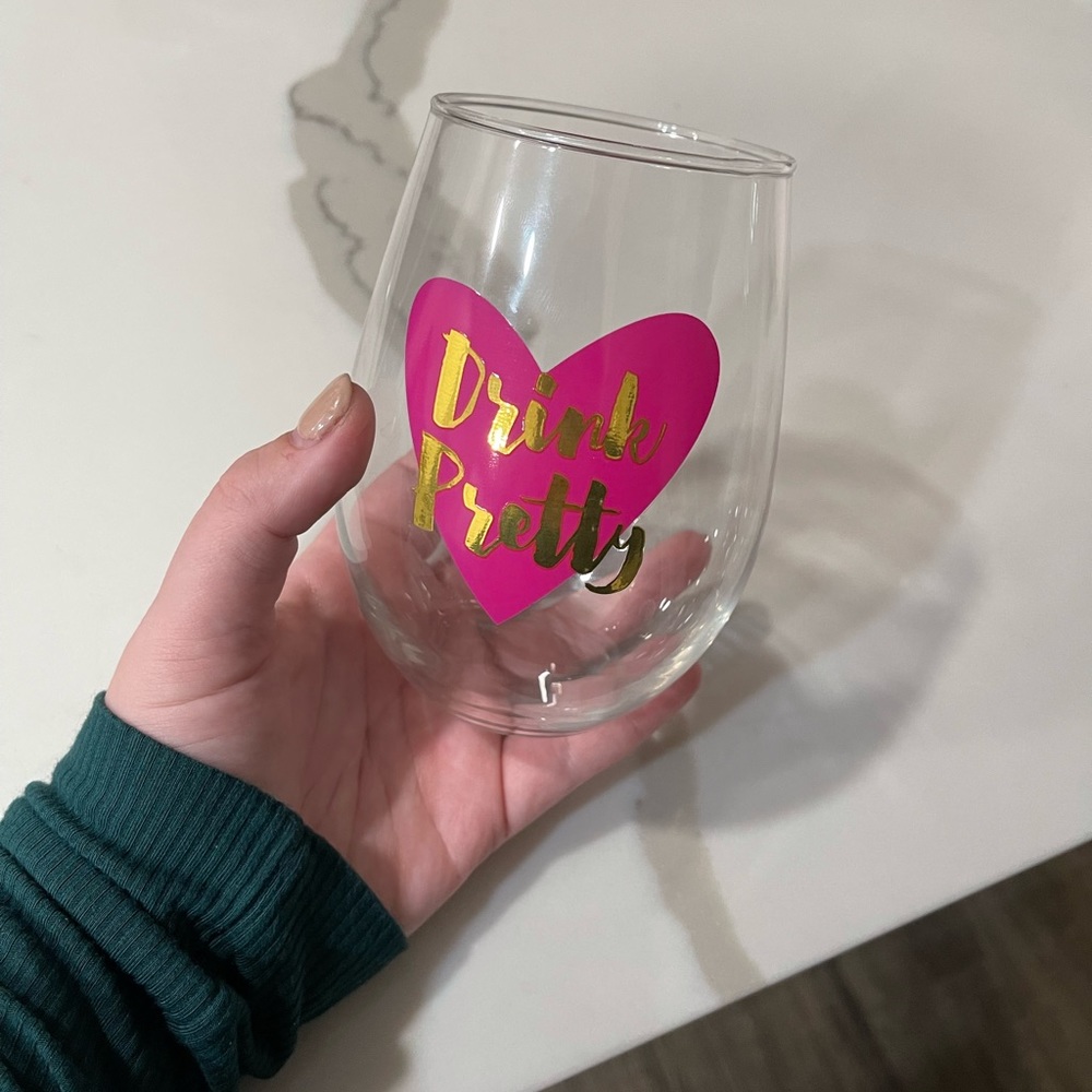 Drink pretty wine glass